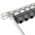 Patch panel 24 RJ45 Cat.6 UTP 0.5U metal con peine para gestión de cables - RD03900 - 06