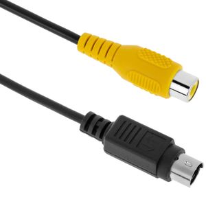 Adaptador de video compuesto a SVHS RCA-hembra a miniDIN 4-pin-macho
