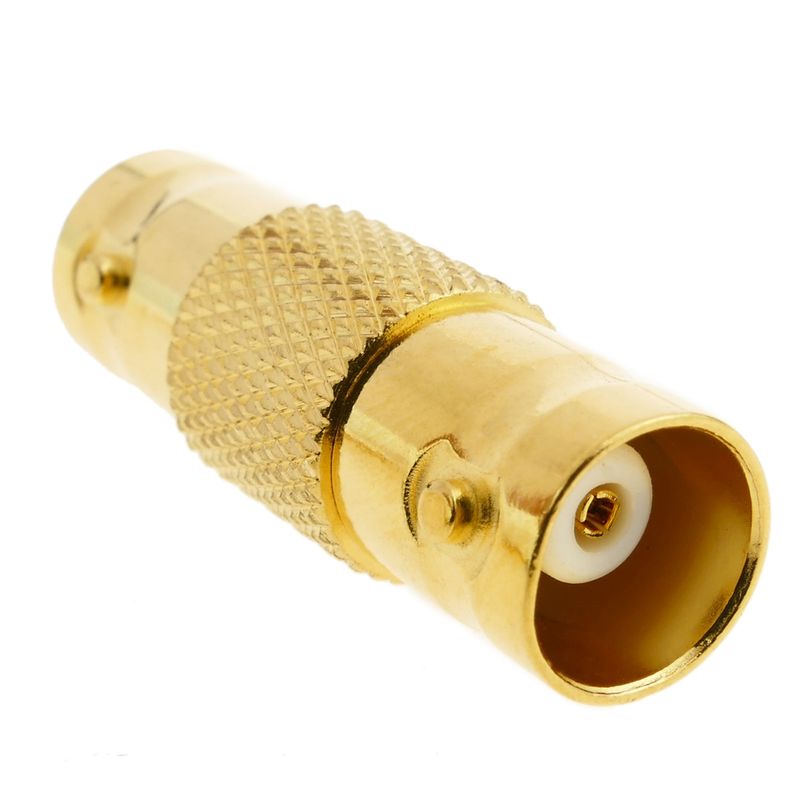 Conector dorado BNC RG6U hembra-hembra empalme - BN03600 - 01