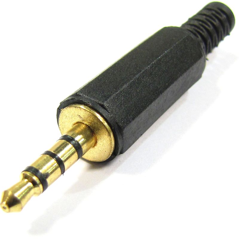 Conector jack de 3,5 mm stereo macho de 4 contactos para AV - AY09200 - 01