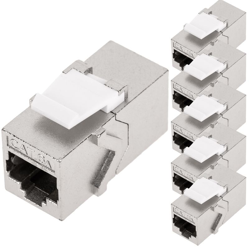 Acoplador Keystone RJ45 hembra a hembra Cat. 6a FTP pack de 6 unidades - RC14900 - 01