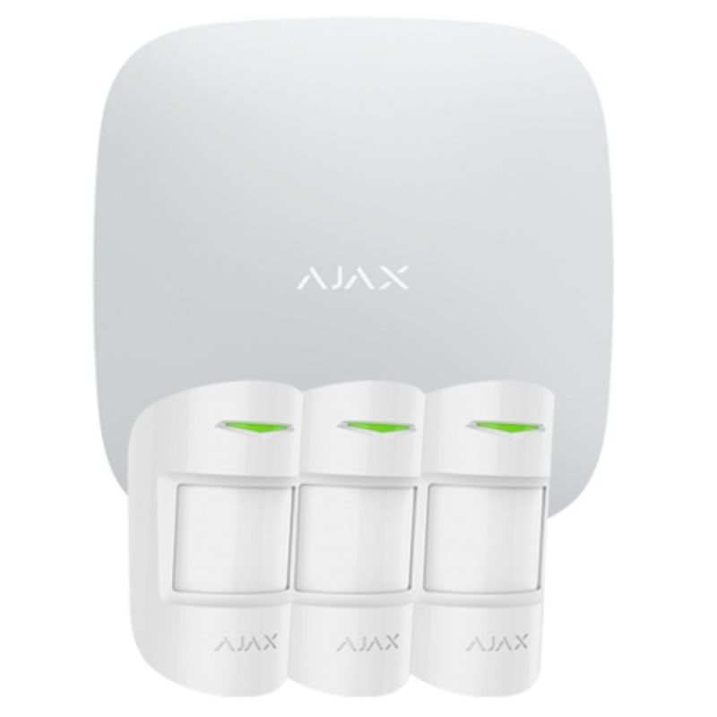 Ajax Hubkit PRO W - Kit de alarma profesional Certificado Grado 2 - blanco - AJ-HUBKIT-PRO-W - 01