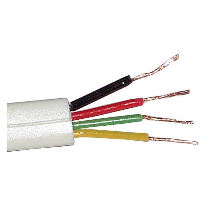 Bobina Cable Telefónico Redondo 4-Hilos Marfil (100m) - RT00700 - 01