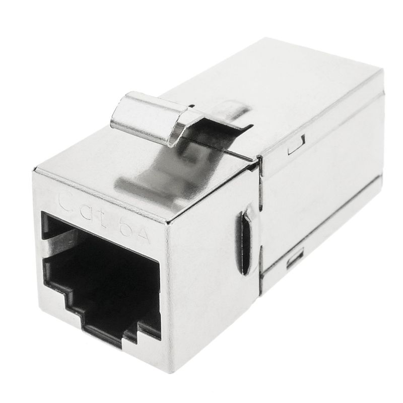 Conector keystone RJ45 hembra a RJ45 hembra Cat.6A FTP compacto metálico - RX03700 - 01