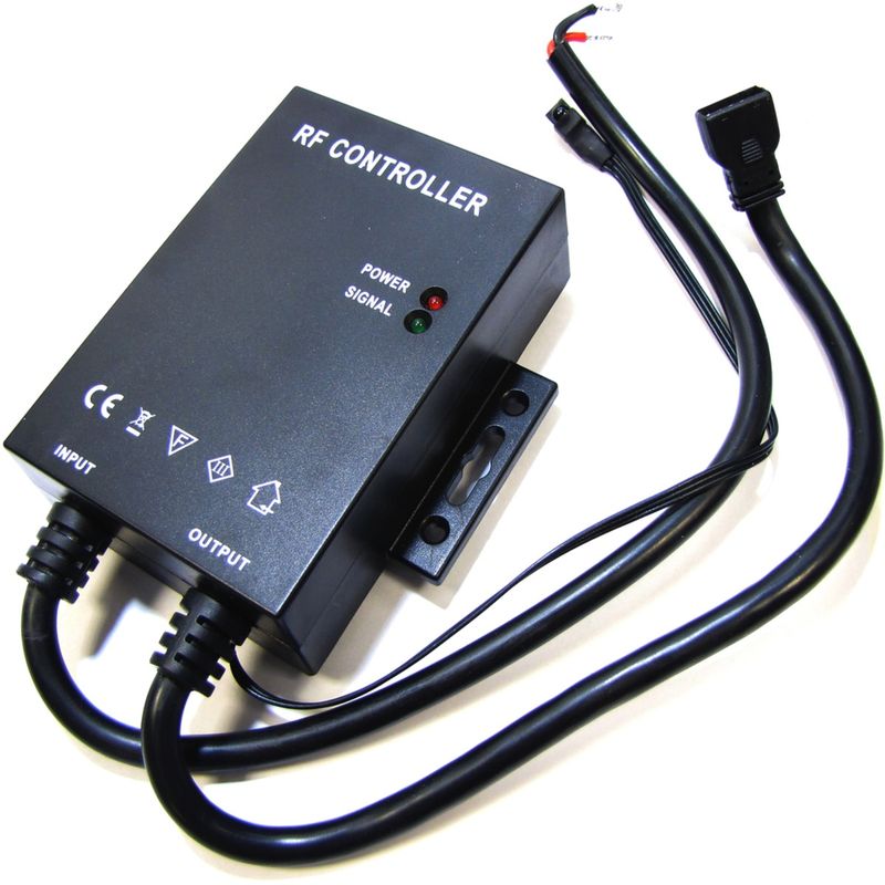 Controlador para tira de LEDs RGB de 18A con control remoto IR (B) - VF08500 - 01