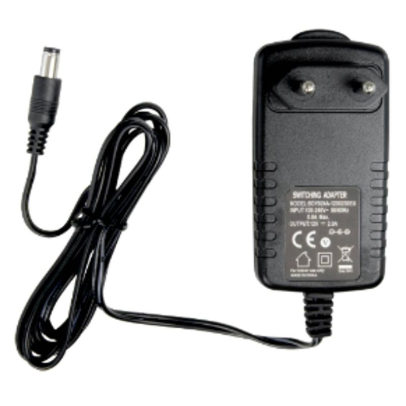 Fuente de alimentación estabilizada, 12V CC/ 2A, jack estándar 5,5 x 2,1mm - DC12V2A - 01