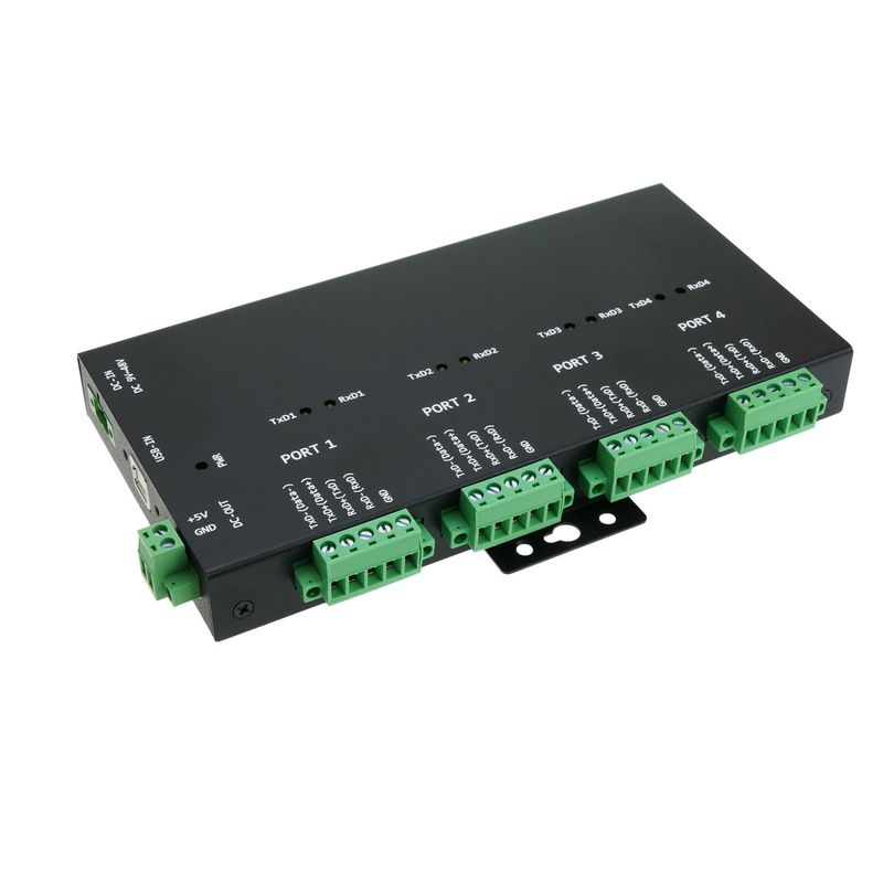 Adaptador industrial USB 2.0 a RS232 RS422 RS485 opto-aislado de 4 puertos - UB09500 - 01