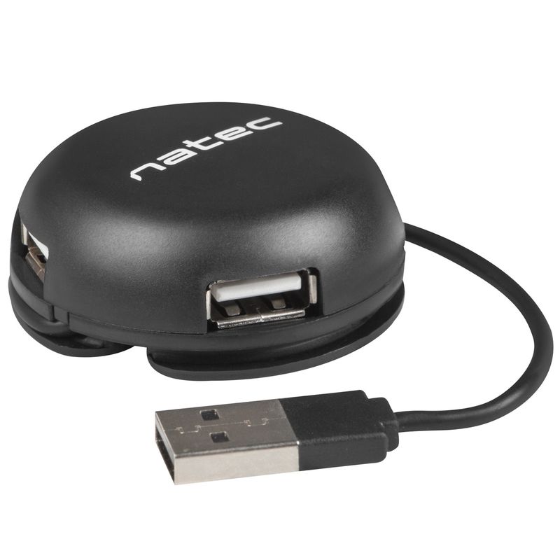 Hub USB tipo A 2.0 de 4 puertos negro Natec Bumblebee NHU-1330 - NT35800 - 01
